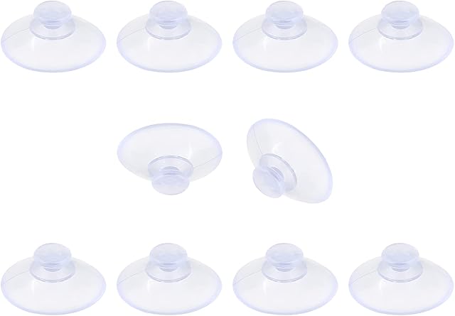 10 Pack Glass Table Suction Cups - 20mm Rubber Suckers, Anti-Collision, Desk Suction Pads