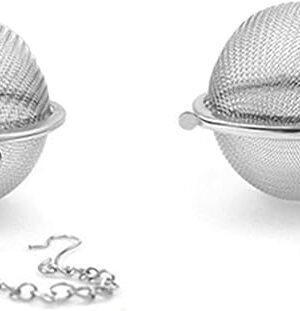 2PCS Premium Tea Infusers for Loose Leaf Tea - Upgraded Tea Strainers and Tea Balls for Flavoring Herbal Spices and Seasonings