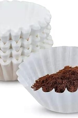 1-4 Cup Coffee Filters White Paper,Coffee Makers and Drip Coffee Pots Junior Basket Style, Chlorine Free Coffee Filter,50 Count