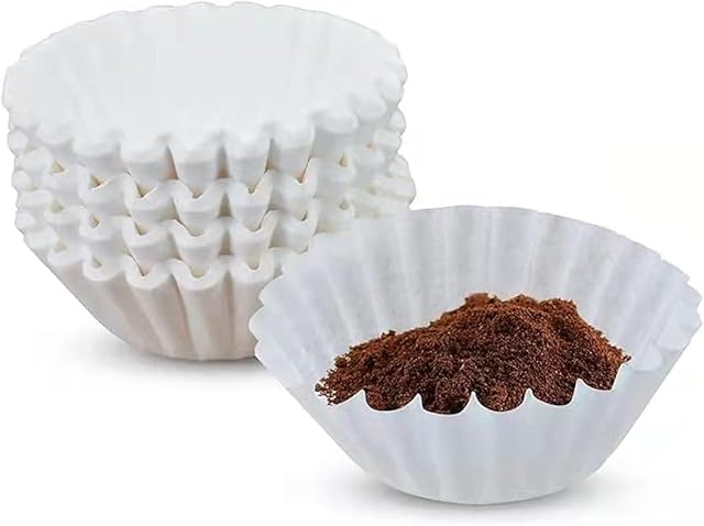 1-4 Cup Coffee Filters White Paper,Coffee Makers and Drip Coffee Pots Junior Basket Style, Chlorine Free Coffee Filter,50 Count