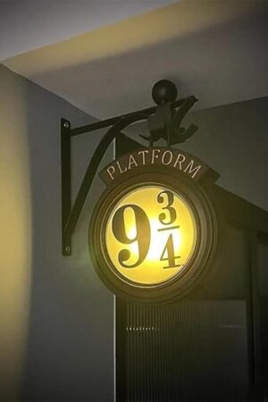 Vintage Platform 9 3/4 Night Light,Hanging 9 ¾ Night Light, Home Decor Sign Lights Decoration, Gift for Fans (Standard)