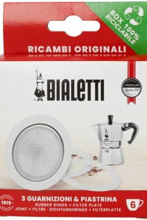 Bialetti Replacement Gasket & Filter for 6 Cup Espresso Maker