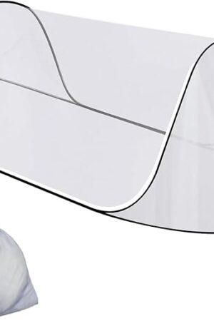 200 * 80 * 56 Large Size Mosquito Net Ultra Light Pop-up Foldable Mosquito Net Suitable for Camping Travel Terrace Bed Portable Easy and Quick Installation (1 pcs) (White)