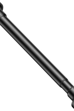 Black Tension Rod 18 to 28 Inch No Drilling Spring Tension Rods 7/8" Strong Curtain Rod Adjustable Short Spring Curtain Rod for Windows, Bathroom,Doorway, Door