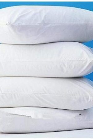 4 Pack Deluxe Zippered Vinyl Pillow Covers - Waterproof Protectors for Longer Lasting Pillows. Standard Size 20"x29". Ideal for Home, Hotel and Hospital use.