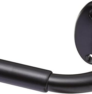 Amazon Basics Easy to Install Adjustable Room Darkening Blackout Curtain Rod - Wraps Around, Blocks Light, for Heavy Curtains, 48" to 88", Black