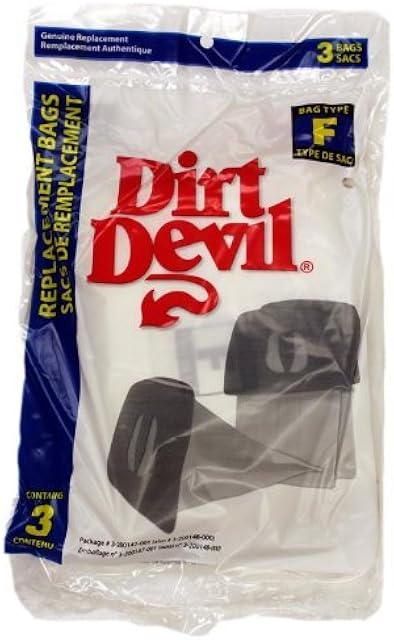 Dirt Devil Paper Bag, Royal Can Vac Type F 3pk
