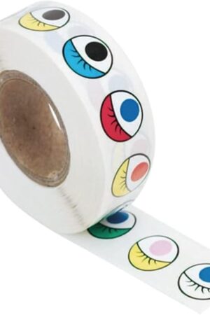 The S&S Worldwide Colored Wiggly Eye Stickers. Self-Adhesive Assorted Paper Eye Stickers for Crafts, Scrapbooking, Card Making. Kids, Classroom, Camp. No Glue Necessary. 5/8" Diameter. Roll of 1,000.
