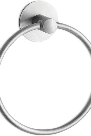 Besteffie Adhesive Towel Ring Wall Mount Hand Towel Ring Self Adhesive Towel Hanger Premium SUS304 Stainless Steel Rustproof Brushed Nickel, Kitchen, Bathroom Hand Towel Holder