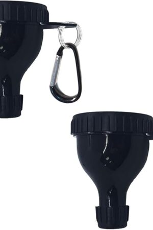 2 Pack Protein Powder Container to Go Funnel-Mini Funnel with Keychain and Keyring,Water Bottle Funnel,Protein Funnel for Water Bottles & Shakers