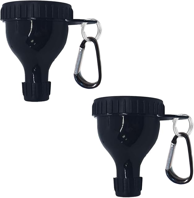 2 Pack Protein Powder Container to Go Funnel-Mini Funnel with Keychain and Keyring,Water Bottle Funnel,Protein Funnel for Water Bottles & Shakers