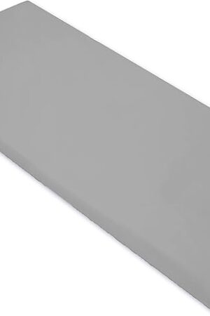 American Baby Company Fitted Nap Mat Sheet with Elastic Corners 24" x 48" x 4" - Soft & Breathable Microfiber Rest Mat Sheet or Nap Mat Cover for Daycare, Kindergarten & Preschool, Gray