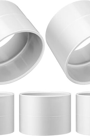 5 Pack Replacement Central Vacuum 2" PVC Stop Coupling Fitting Used for Rough