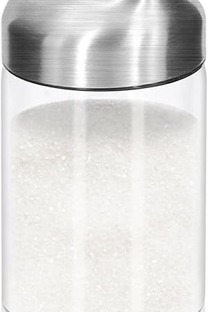 Aelga Glass Sugar Dispenser with Pour Spout, Weighted Pourer, Coffee Bar Accessories for Coffee, Tea and Baking