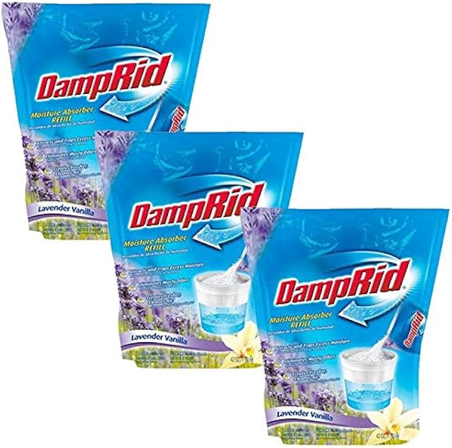 DampRid FG30LV Refill Bag Lavender Vanilla, 42-Ounce, Pack of 3