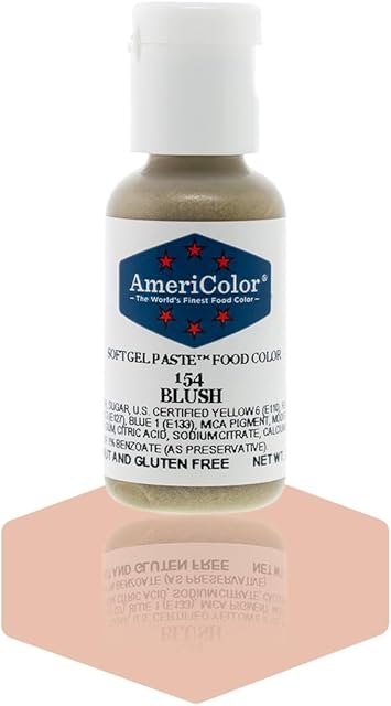 AmeriColor, Blush, 0.75 Ounce Bottle, Soft Gel Paste Food Color