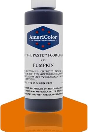 Americolor Soft Gel Paste Food Color, Pumpkin, 4.5 Ounce Bottle