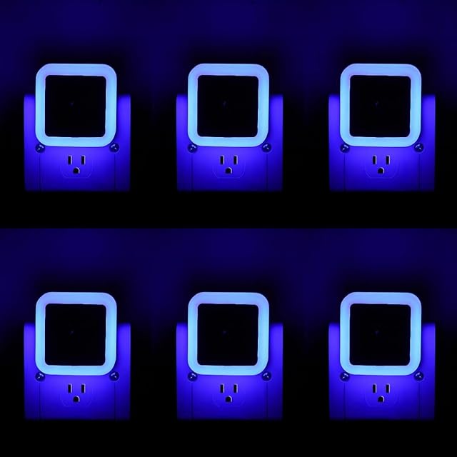 6 Pack Blue LED Night Light