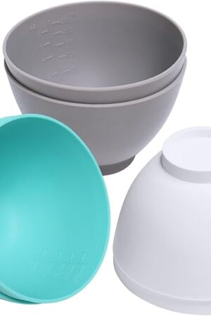 6 Pcs Silicone Mixing Bowl (4.1 x 2.7 inches), Mixing Bowl Set for Facial Mask, Reusable Condiment Bowls, Esthetician Bowls, Silicone Bowls for Melting Chocolate