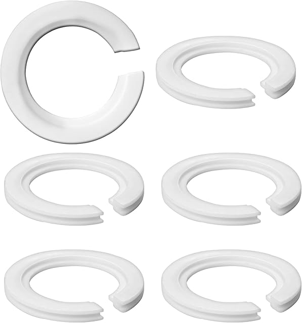 E27 to E14 Lamp Shade Adapter Ring, 6 Pack Screw Lamp Shade Reducer Washer, 42mm to 29mm Lampshade Converter Ring Plastic Light Shade Replacement Parts