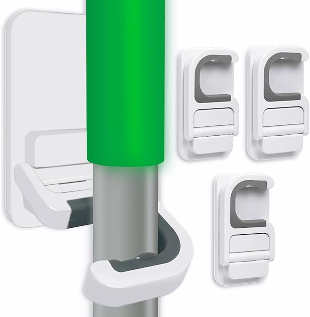 3pack Wall Mount Broom and Mop Holder, Mop and Broom Gripper