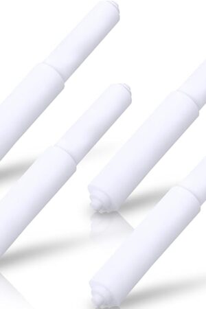 4 Pack Toilet Paper Holder Spring Rod, White Toilet Paper Roller Replacement, Plastic Toilet Paper Holder Replacement Rod