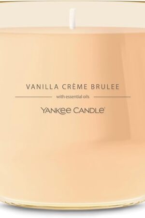 Yankee Candle Studio Scented Candle with up to 50 Hour Burn Time, Premium Plant Wax Blend for Consistent Burn, 10 oz Jar Candle with Room Filling Fragrance, Vanilla Crème Brûlée