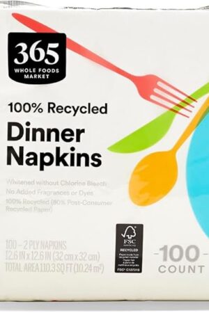 365 by Whole Foods Market, Dinner Napkins, 2-Ply, 100 Count