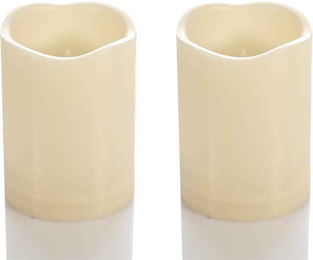 CANDLE CHOICE Flameless Candles LED Pillar Lights 2 Pack