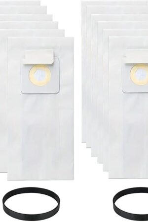 12+2 Pack Replacement Style 7 Vacuum Bags＆ Blets Compatible Bissell PowerForce 1739 3522 3525 71Y7 PowerGlide 3545 Plus 3350 3550 3553 Lift-Off 3554 Powertrak 6592 Powerlifter Pet 2019,Part # 32120
