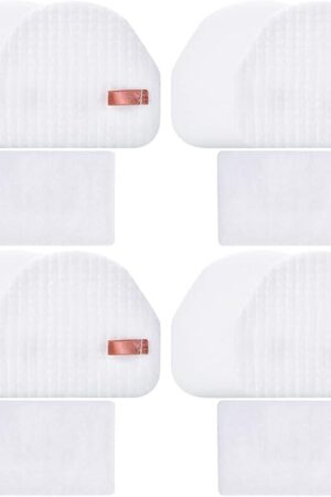 4 Foam & Felt Filter Replacement for Shark Navigator NV100 NV105 NV105 26 NV106 NV200 NV201 NV202 NV450 NV480 NV482 UV300 Light Upright Vacuum Cleaner, Compare to Part # XFF450 & XFL100
