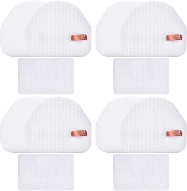 4 Foam & Felt Filter Replacement for Shark Navigator NV100 NV105 NV105 26 NV106 NV200 NV201 NV202 NV450 NV480 NV482 UV300 Light Upright Vacuum Cleaner, Compare to Part # XFF450 & XFL100