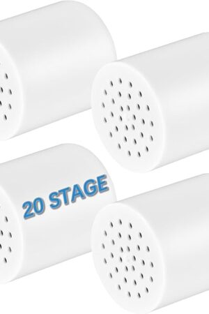 4 Pack Shower Filter Replacement Cartridge 20 Stage,High Output SF100, SF220 Shower Filters For Hard Water,Universal Cartridge,Waters Purifier, Shower Water Softener,filtro para ducha de baño