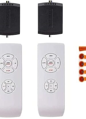 3 Pack Universal Small Size Ceiling Fan Remote Control Kit, Mini Wireless Remote Control and Receiver Kits for Ceiling Fan Lamp