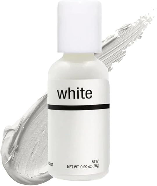 Chefmaster Bright White Liqua-Gel® Food Coloring | Vibrant Color | Professional-Grade Dye for Icing, Frosting, Fondant | Baking & Decorating | Fade-Resistant | Easy-to-Use | Made in USA | 0.90 oz