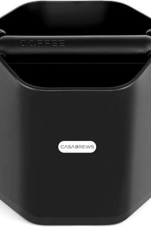 CASABREWS KB16 Espresso Knock Box, 5 Inch Shock Absorbing Non Slip Coffee Ground Knock Box With Removable Knock Bar, Espresso Dump Bin for Home/Office, Espresso Machine Accessories