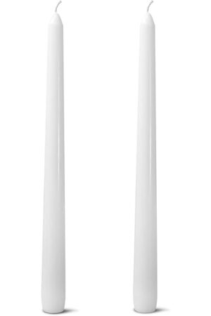 White 10-Inch Taper Candles: Unscented Smokeless Dripless Candlesticks with 7-8 Hours Burning Time (4/12/24/36/48 Pack)Paraffin Wax Ideal for Holiday, Wedding, Dinner, Christmas, Home Decor