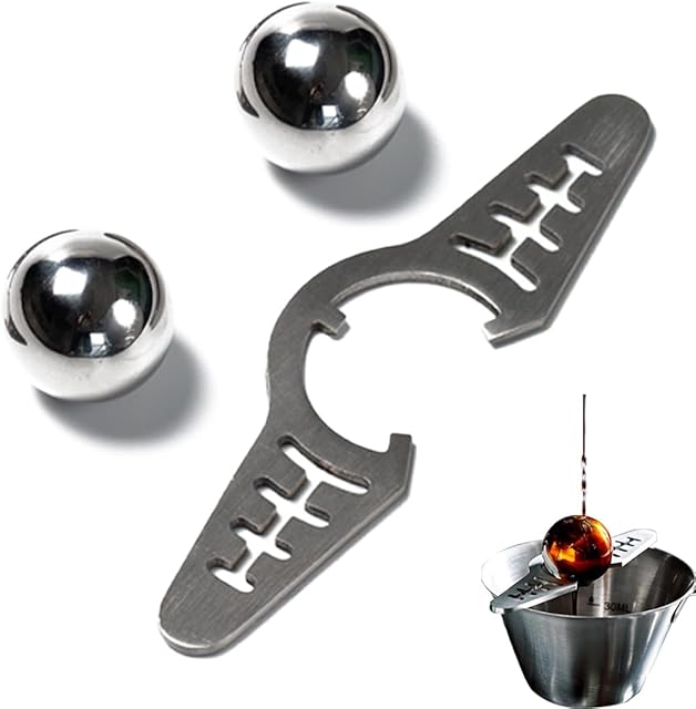 2pic Espresso Frozen Ball for Espresso Coffee Espresso Cooling Tool Stainless Steel Chiller Ball/Ice Sphere, Espresso Cooler (NOT SOLID)