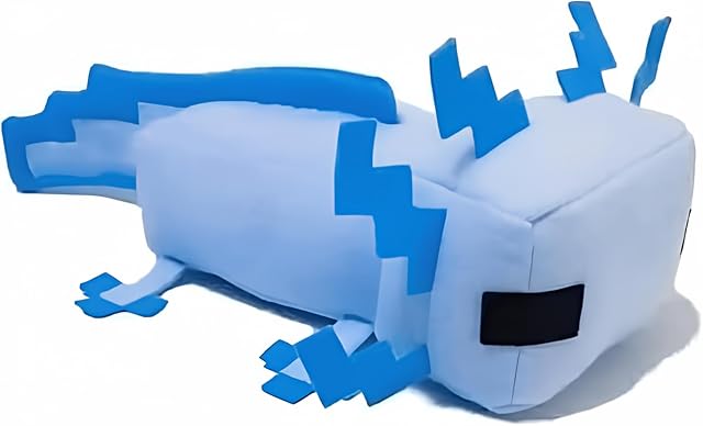 The Axolot Plush Stuffed Toy Soft Pillow, Suitable for Video Game Enthusiasts, Children's Birthday Parties, Christmas Holiday Preferred Gift (Blue)