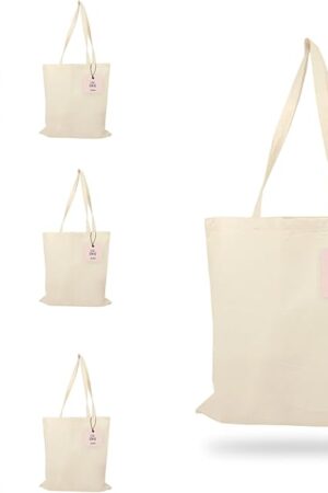 6 & 12 Pack Tote Bags - Reusable Shopping Bags for Women - 15 x 16