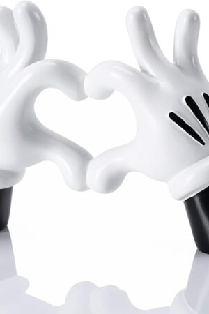 Cartoon Heart Hands Resin Statue Modern Home Decor Accents Love Finger Sculpture Room Decor Accessories Black White