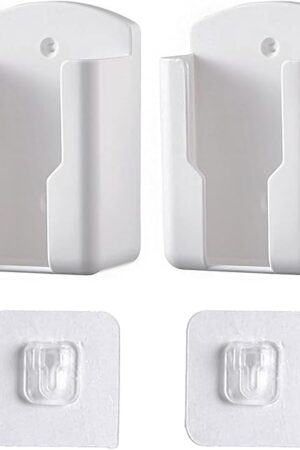 2pack Remote Control Holder,Self-Adhesive Wall Mount Phone Holder,Air Conditioner TV Remote Control Bracket,Wall-Mounted Mini Storage Box (2.67inch)