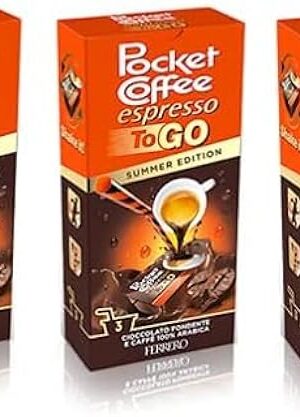 CAIYA 3 Packs of Pocket Coffee Espresso To Go 64.8 ml - Container Packs of 3 Pieces