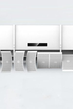 Air Conditioner Deflector,8-Blade 360° Adjustable Mini Split Deflector Anti Direct Blowing Change Wind Direction for Wall Mounted Air Conditioners,White