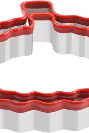 2 Piece Pumpkin Cookie Cutters Set, 4?and 3? Stainless Steel Halloween Pumpkin Cookie Cutters, FASAKA Halloween Biscuit Cutter Set with Soft PVC for Protection