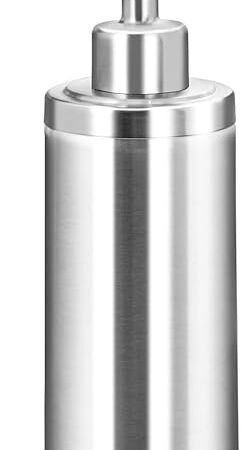 Countertop Hand Soap Dispenser, Refillable Stainless Steel Soap Pump Bottle for Bathroom & Kitchen, Free Standing - 300ml, Brushed Nickel