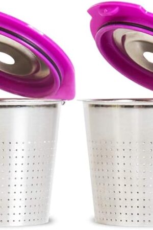 Cafe Flow Stainless Steel Reusable K Cup, 2-Pk by Perfect Pod - Refillable Capsule Cup Metal Coffee Filter for Keurig 1.0, Keurig 2.0, K-Duo, K-Mini and Select Models (See Full Compatibility Chart)