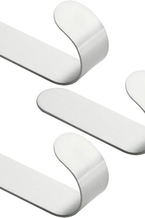 3 Pack Towel Hooks for Bathrooms, Sticky Hooks for Hanging, Bathroom Hooks Adhesive, for Robe Towel Loofah Bathrobe Coat