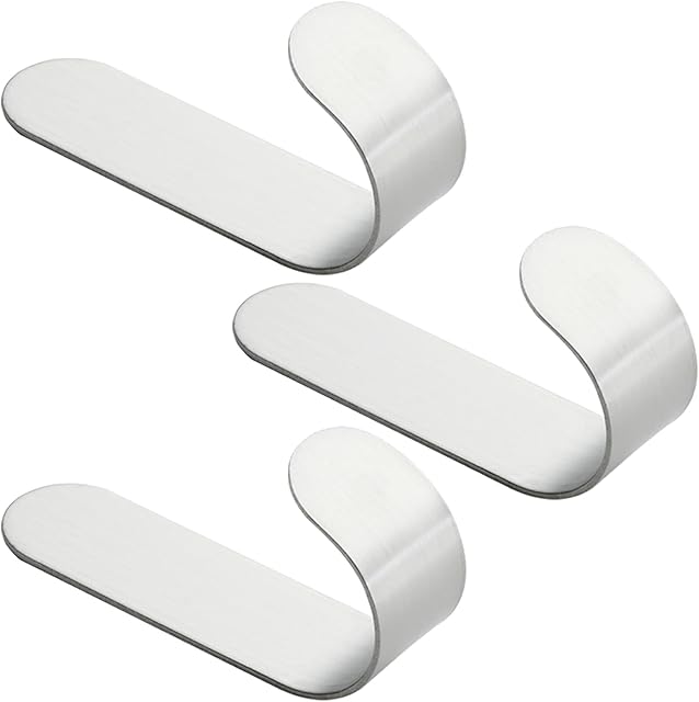 3 Pack Towel Hooks for Bathrooms, Sticky Hooks for Hanging, Bathroom Hooks Adhesive, for Robe Towel Loofah Bathrobe Coat