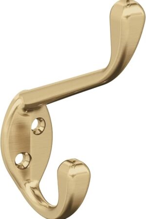 Amerock Noble Double Prong Decorative Wall Hook Champagne Bronze